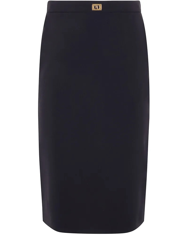 Elisabetta Franchi Pencil Midi Skirt By Elisabetta Franchi Black