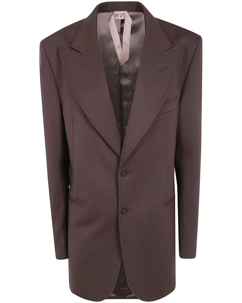 N° 21 Jacket Oversized Fabric Oversized Jacket Brown