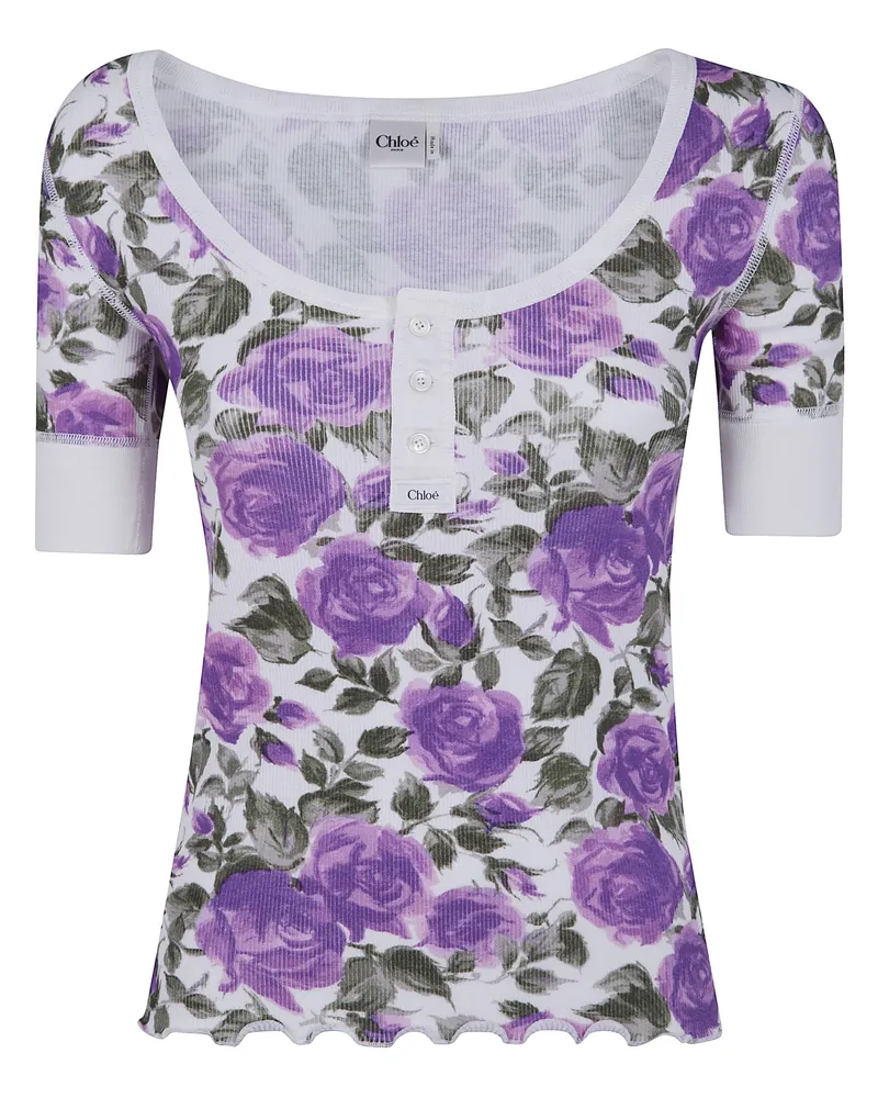 Chloé Floral T-Shirt White