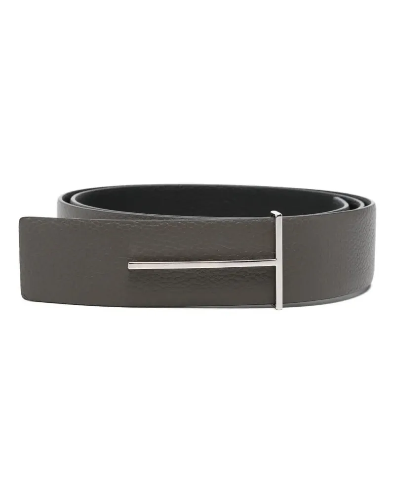 Tom Ford Cintura Slim "T Belt 38 Mm Gray