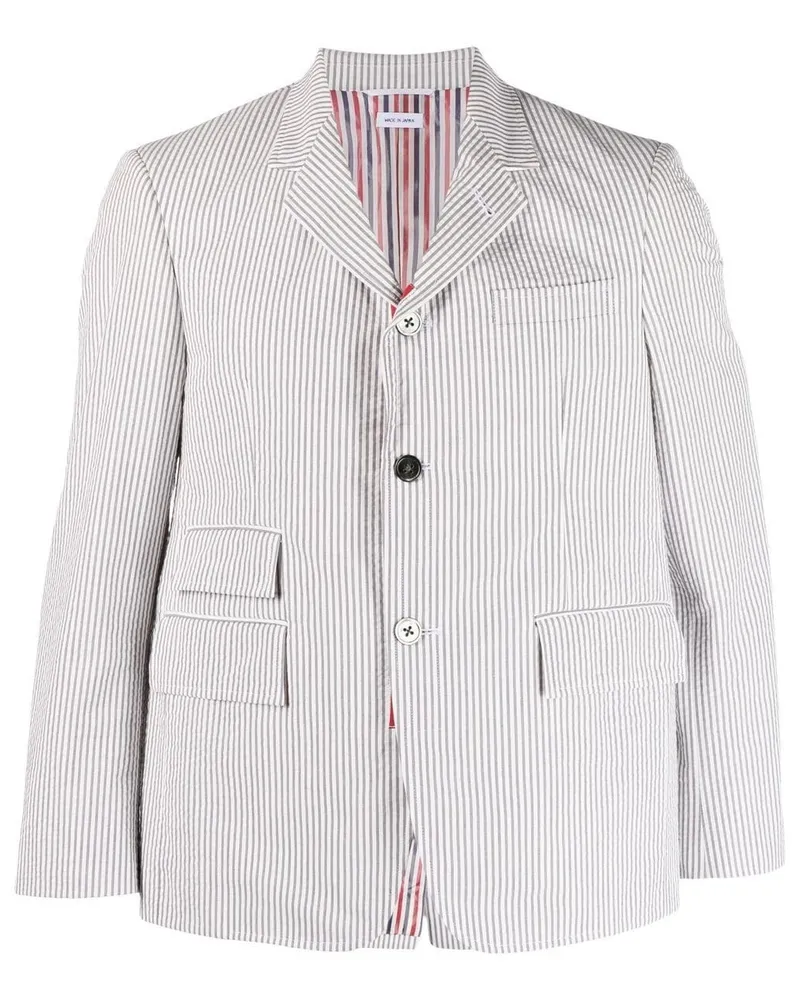 Thom Browne BLAZER IN SEERSUCKER Gray