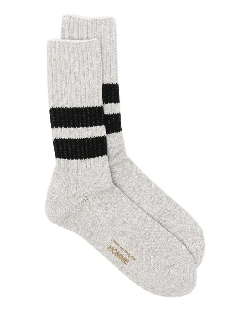 Comme des Garçons Socks Heather Grey X Black Gray