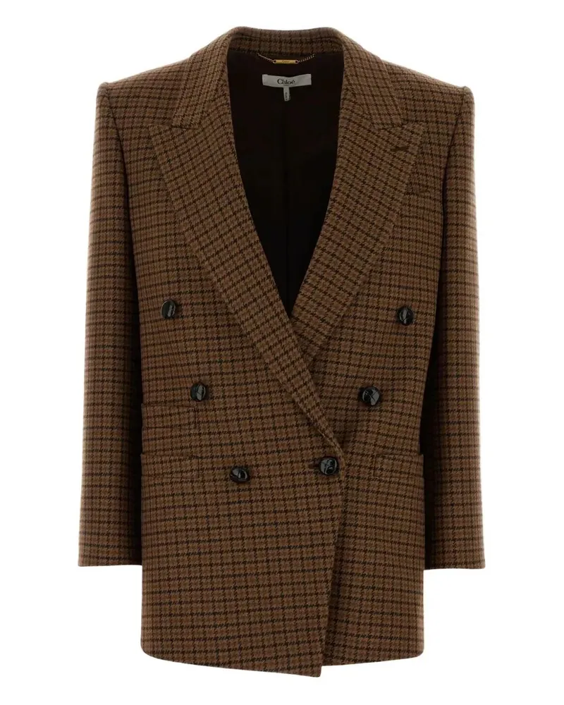 Chloé Double Breasted Coat Brown