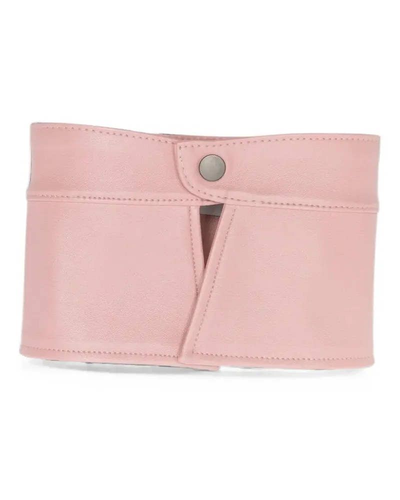 MRZ Necklace Eco Leather "Fake Leather Neck Pink