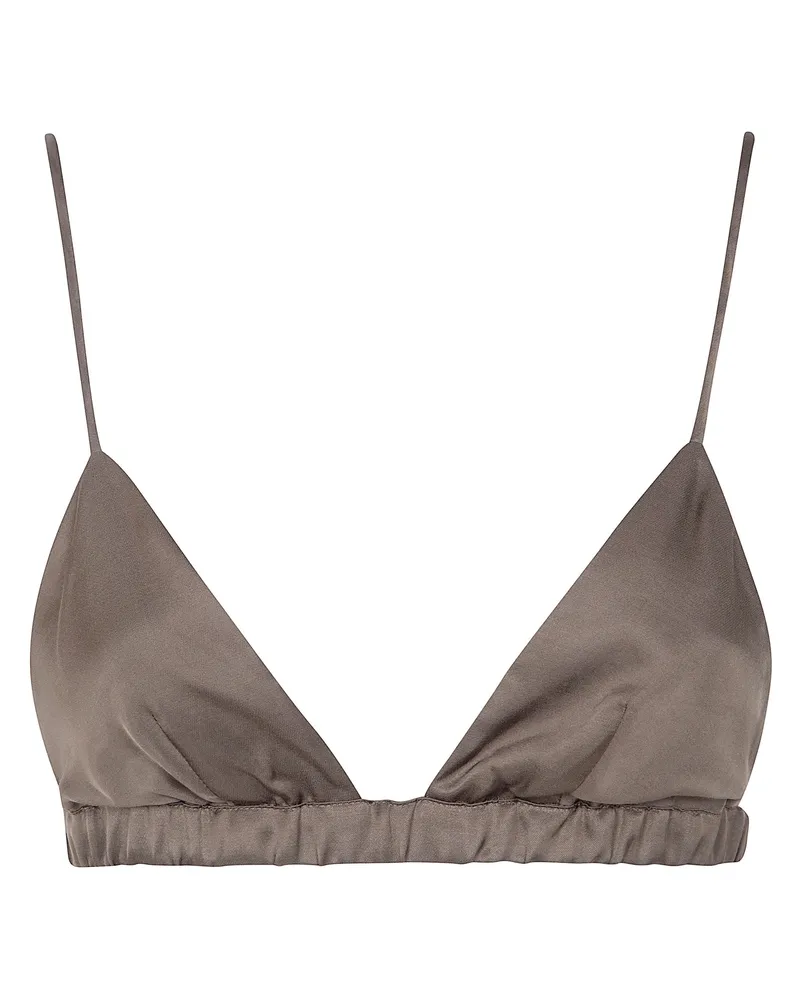 FRANKIE Shop Nina Satin Bralette Green