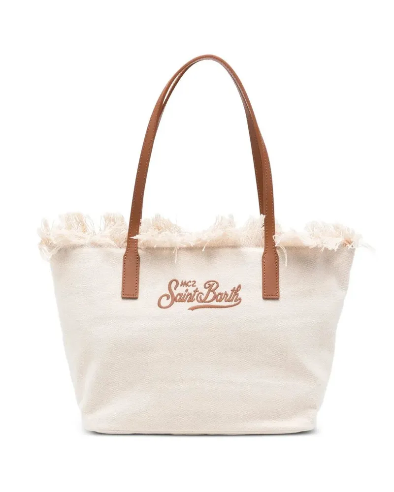 MC2 Saint Barth City Fringe Medium Bag White