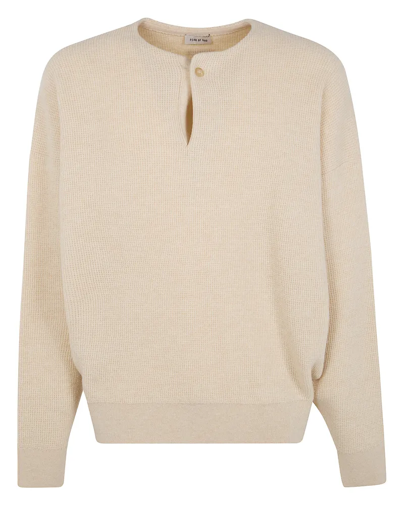 Fear of God Henley" Sweater White
