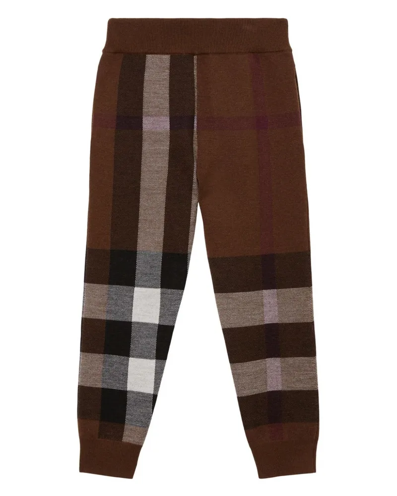 Burberry GERARD CHECKED JOGGING PANTS Brown