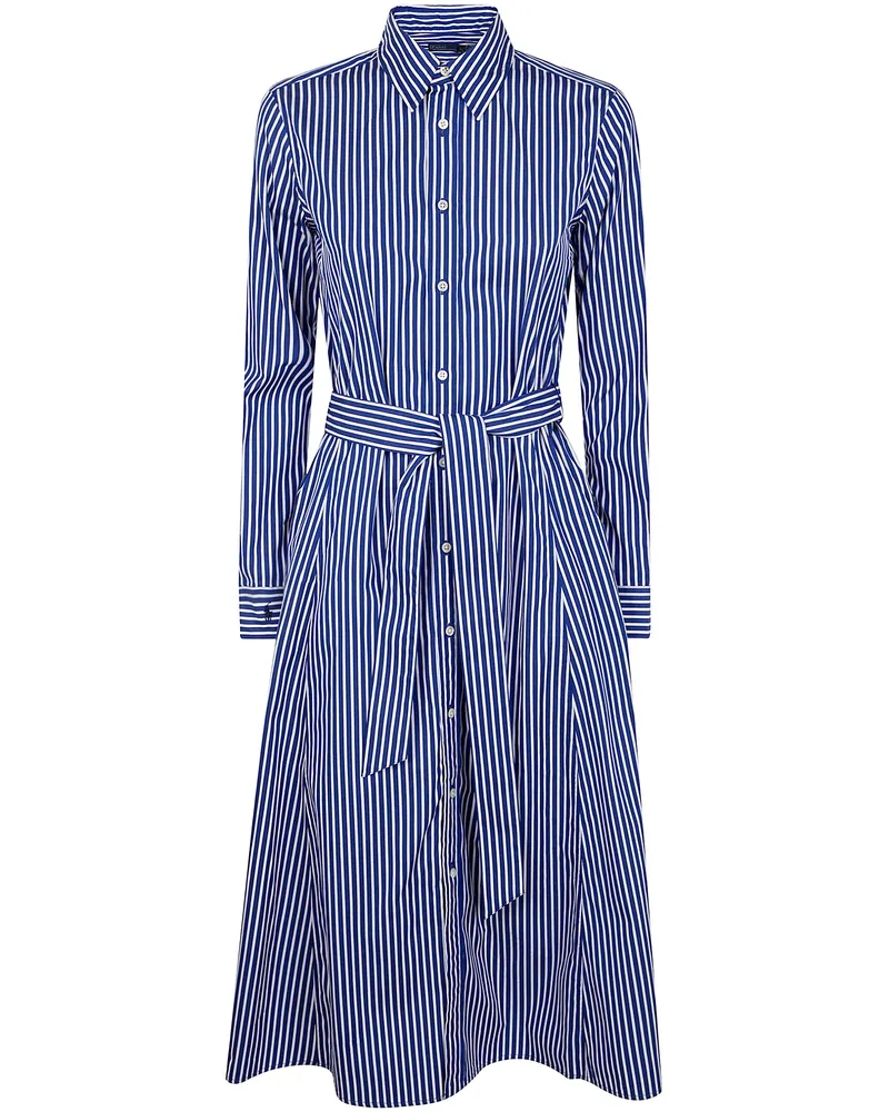 Ralph Lauren Ashtn Long Sleeves Day Dress Blue