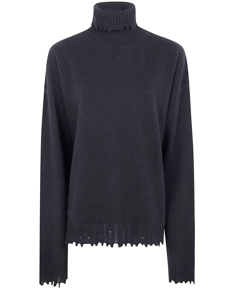 Uma Wang High Neck Top" Sweater Black