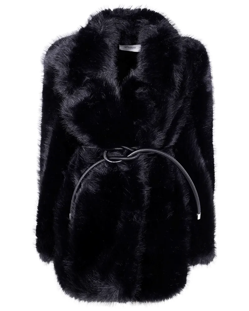 Max Mara Rosaria" Maxi Fur Black