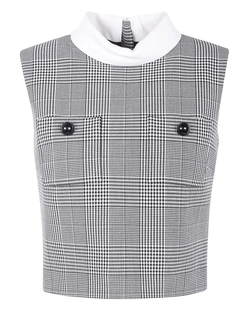Self-Portrait Prince Of Wales Check Top Multi