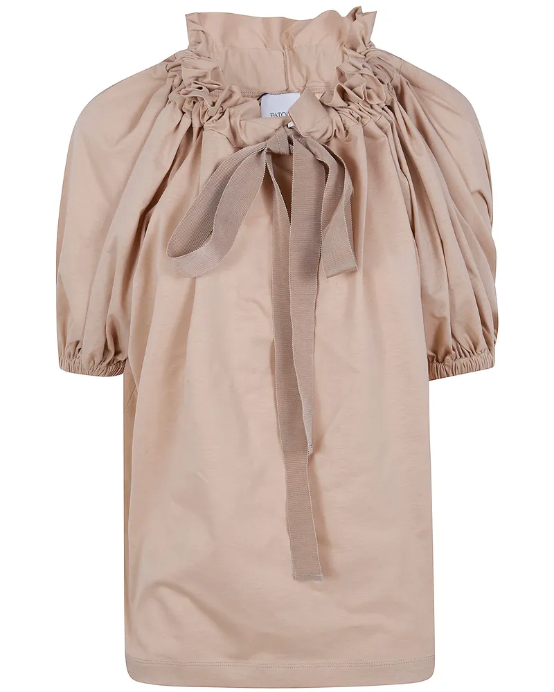Patou Volume Jersey Top Beige