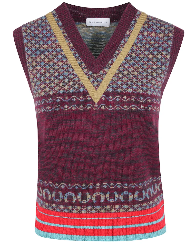 Dries van Noten Cashmere Top "Toque Red