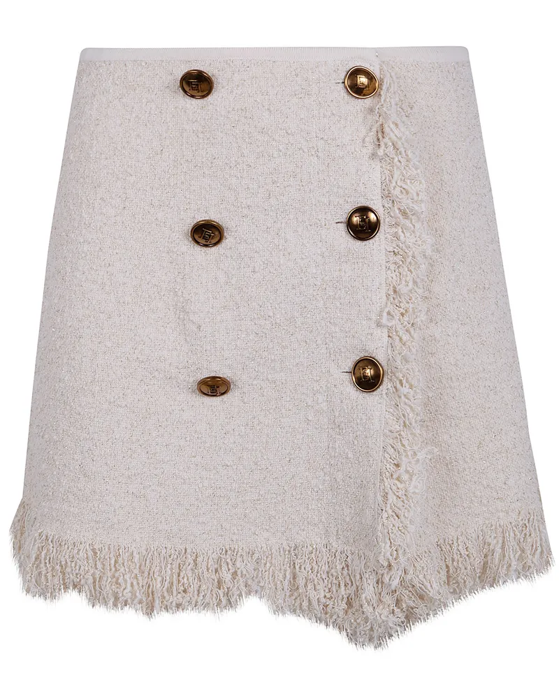 Elisabetta Franchi Mini Knit Skirt White