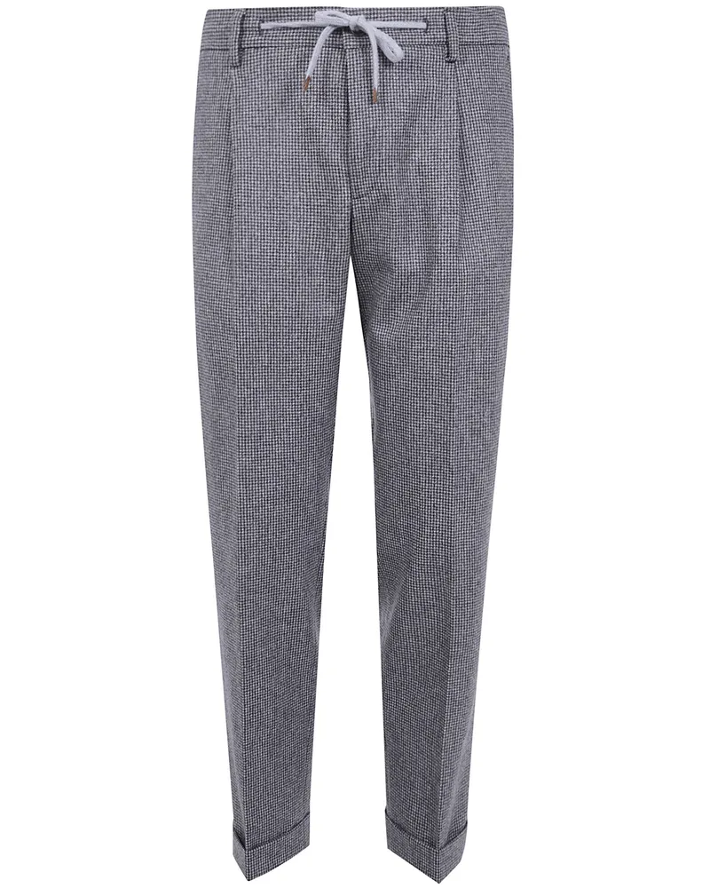 BARBA Pants Wool 100% Virgin Wool "Roma" Chino Trousers Brown