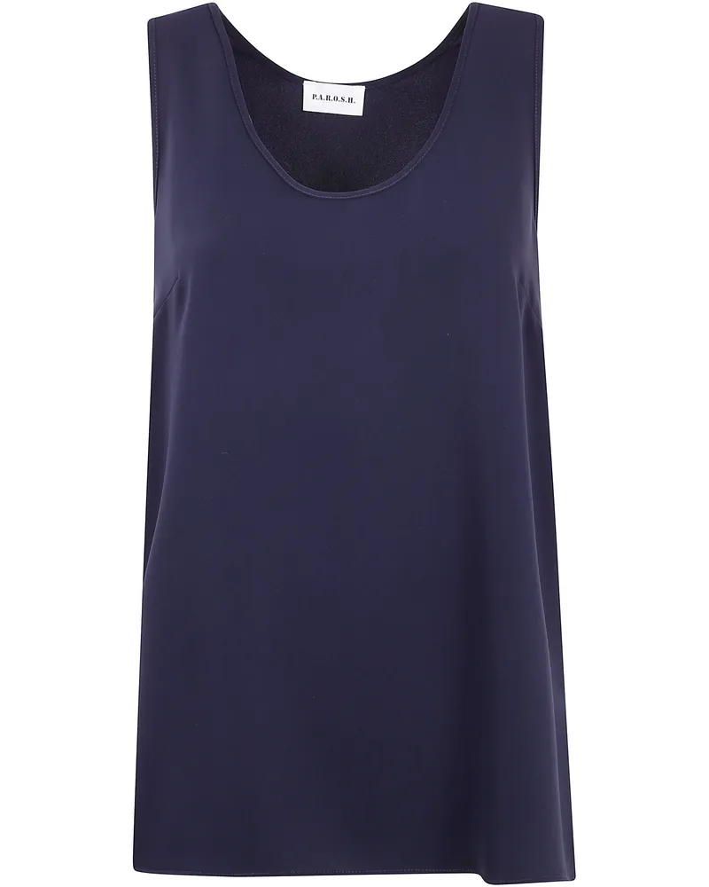 P.A.R.O.S.H. P. A.R. O.S. H. Sleeveless Blouse By P. A.R. O.S. H Blue