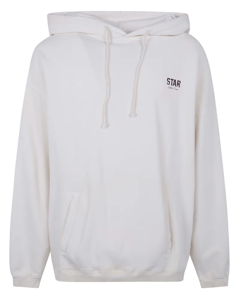Golden Goose Star" Unisex Oversize Hoodie Vintage Treatment Star Gold Gray