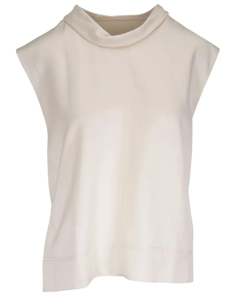 Totême High Neck Top Beige