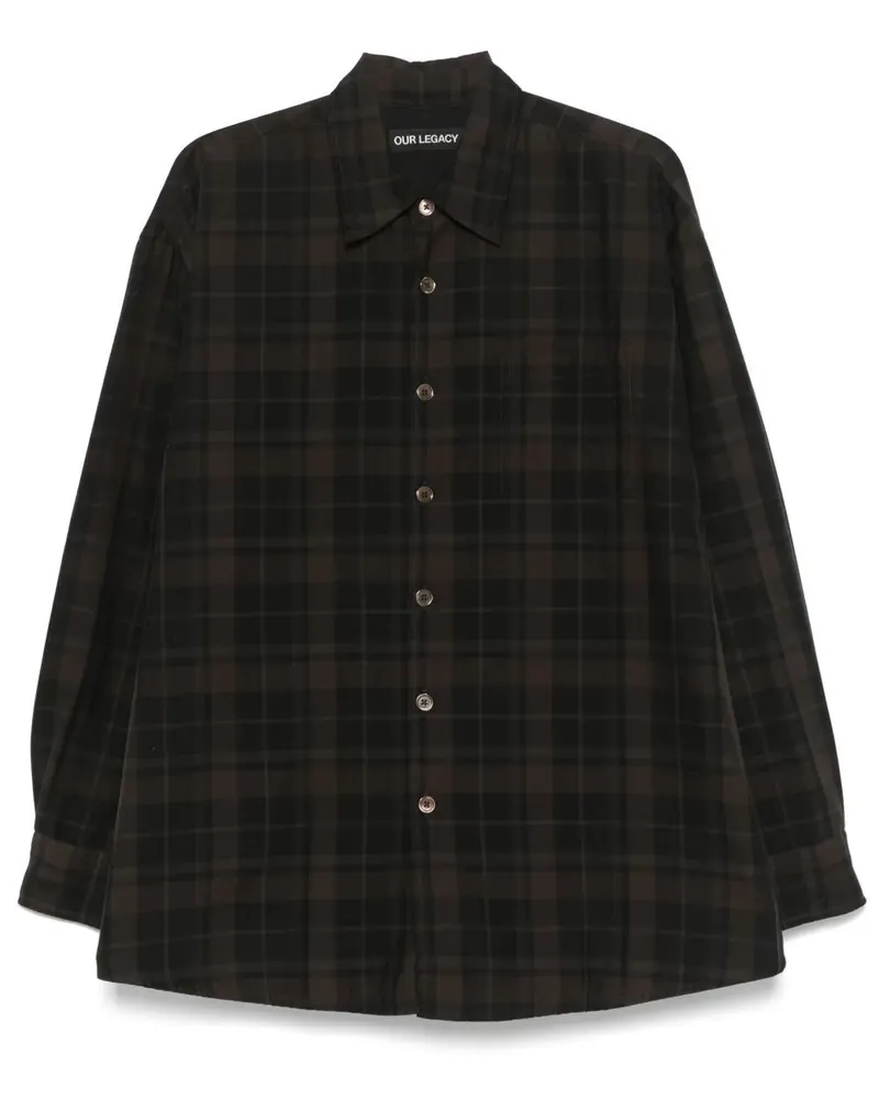 Our Legacy Our Legacy Mens Shirting Borrowed Shirt Black