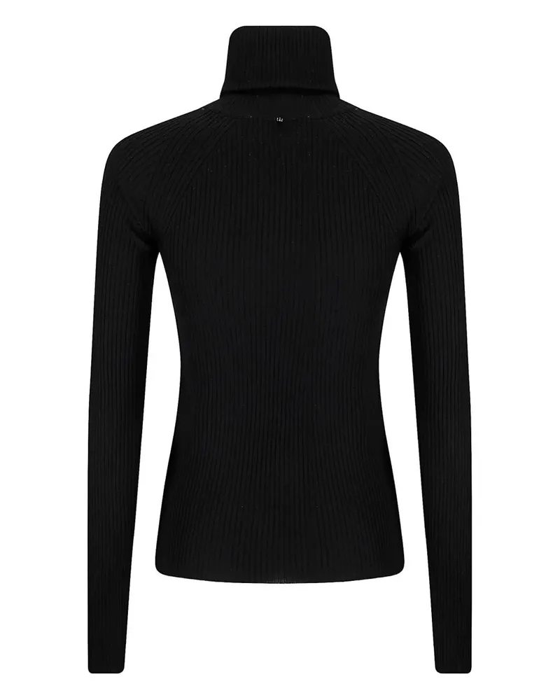 Max Mara Pinna" Asymetrical Zip Sweater Black