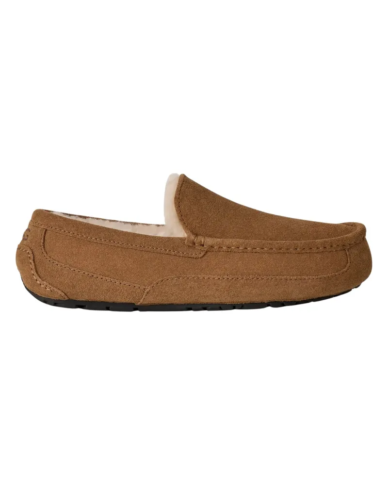 UGG Loafers Fur Trim "Acot Brown