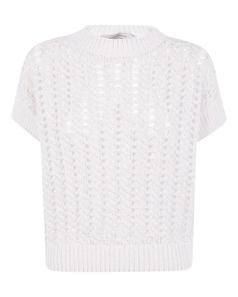 D.EXTERIOR D. EXTERIOR Braid Crystals Gilet White