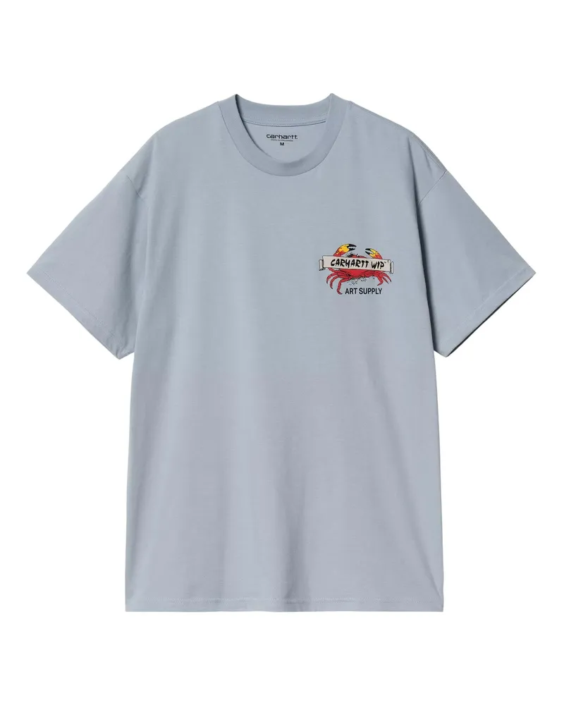 Carhartt WIP Ss Crab Paint T-Shirt Blue