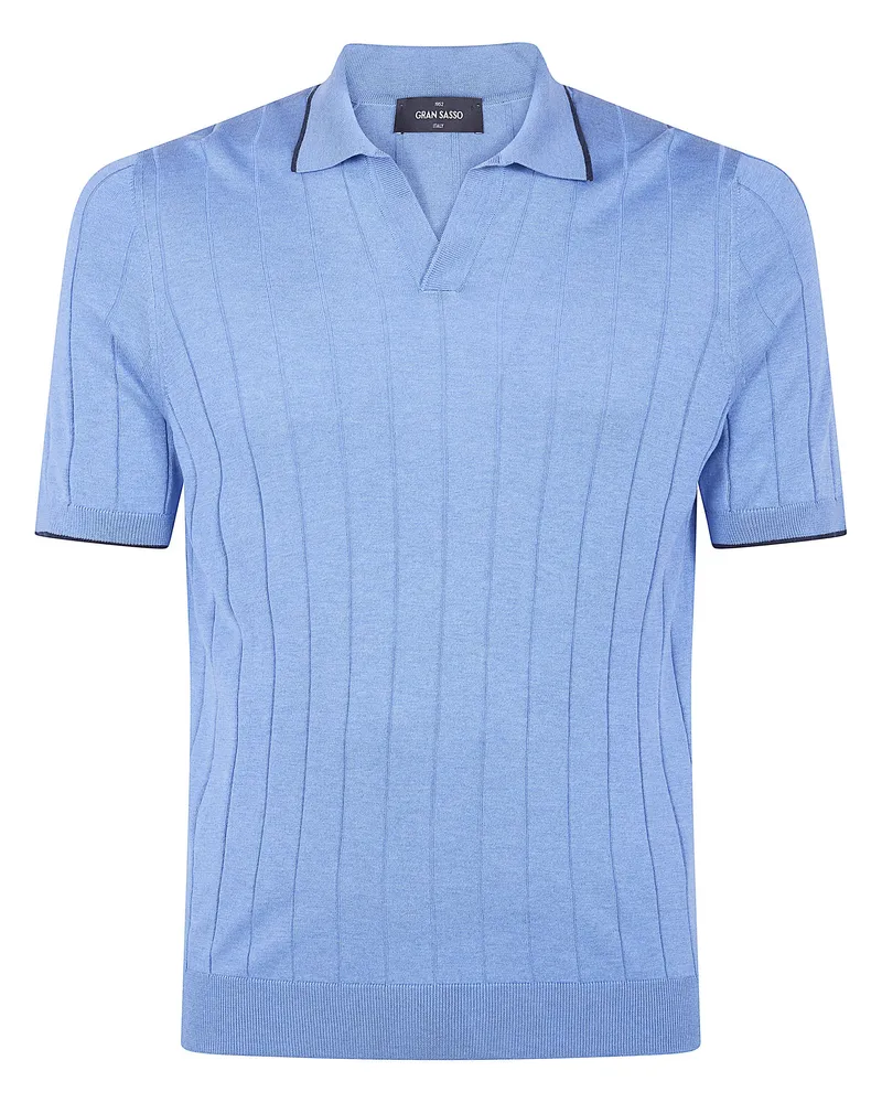 Gran Sasso Tennis Skipper Short Sleeves Polo Shirt Blue