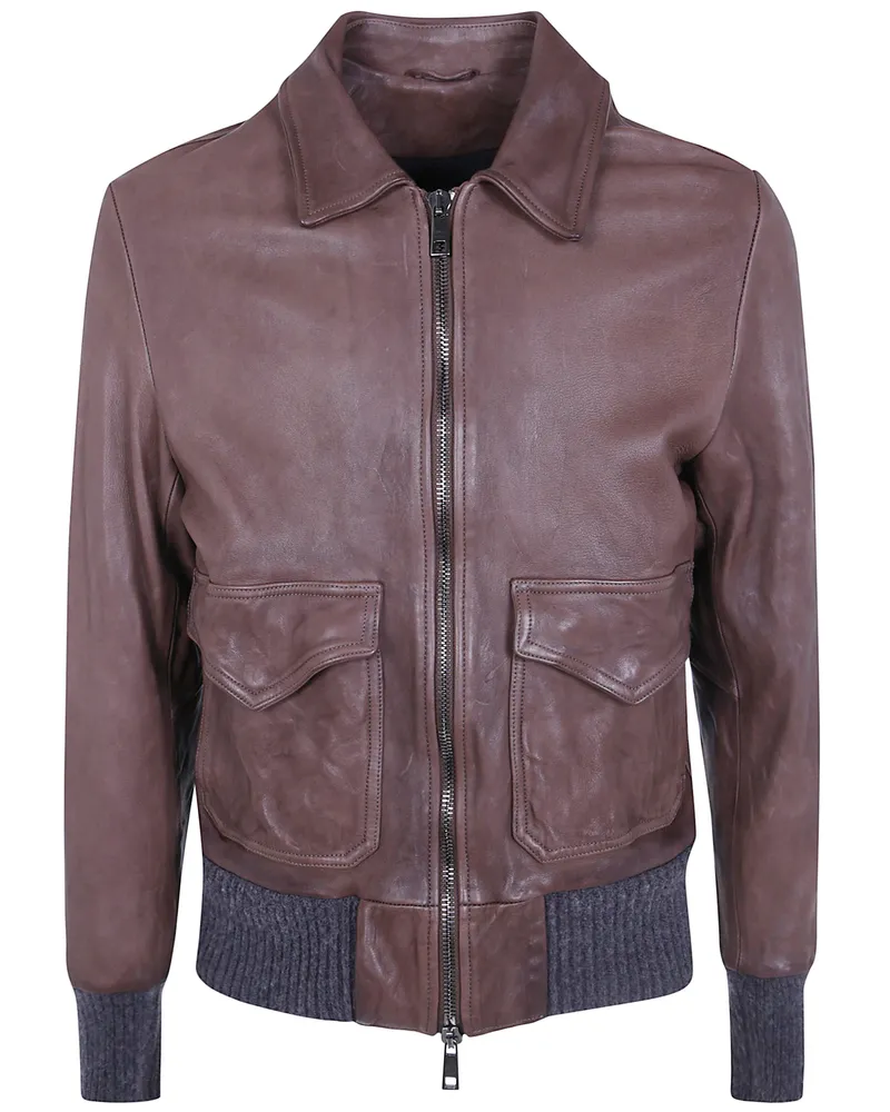 Giorgio Brato Jacket Classic Knit "Gu27f.20010.V Bark Red