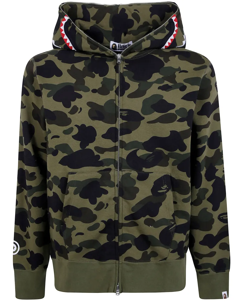 BAPE Full Zip Hoodie "1St Camo Shark Green