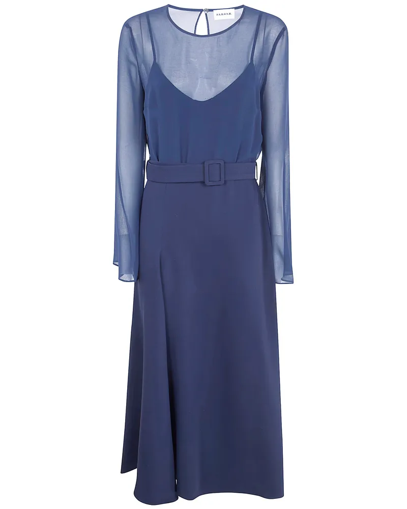 P.A.R.O.S.H. P. A.R. O H. "Panty26" Cady Midi Dress Blue