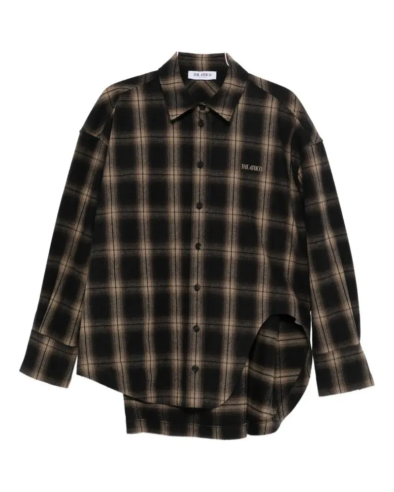 ATTICO Check Shirt Brown