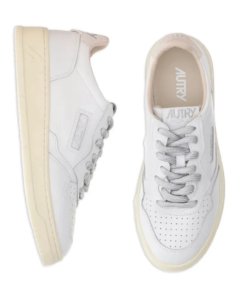 AUTRY Medalist Low Woman' Leather Swoll Sneakers White