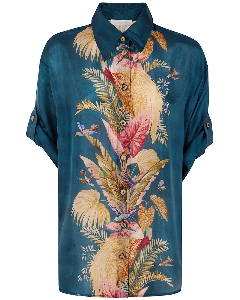Zimmermann Ascension Relaxed Shirt Blue