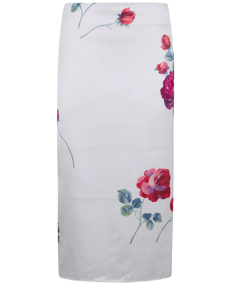 N° 21 Canvas Midi Skirt White