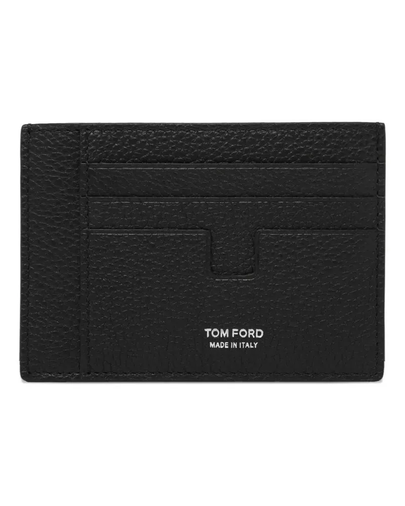 Tom Ford Card Holder Soft Grain Leather "T Line Oversize Black