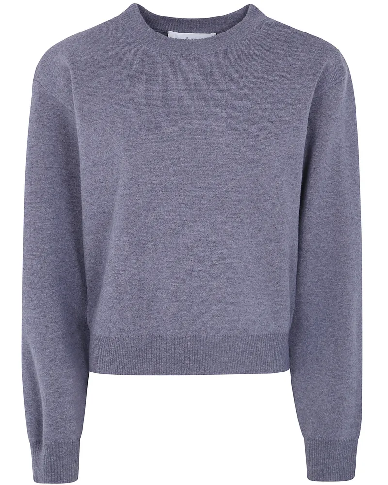 Róhe Sweater Wool Cashmere "Statement Shoulder Crewneck Gray