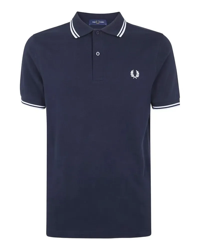 Fred Perry Fred Perry" Twin Tipped Fred Perry Polo Shirt Blue