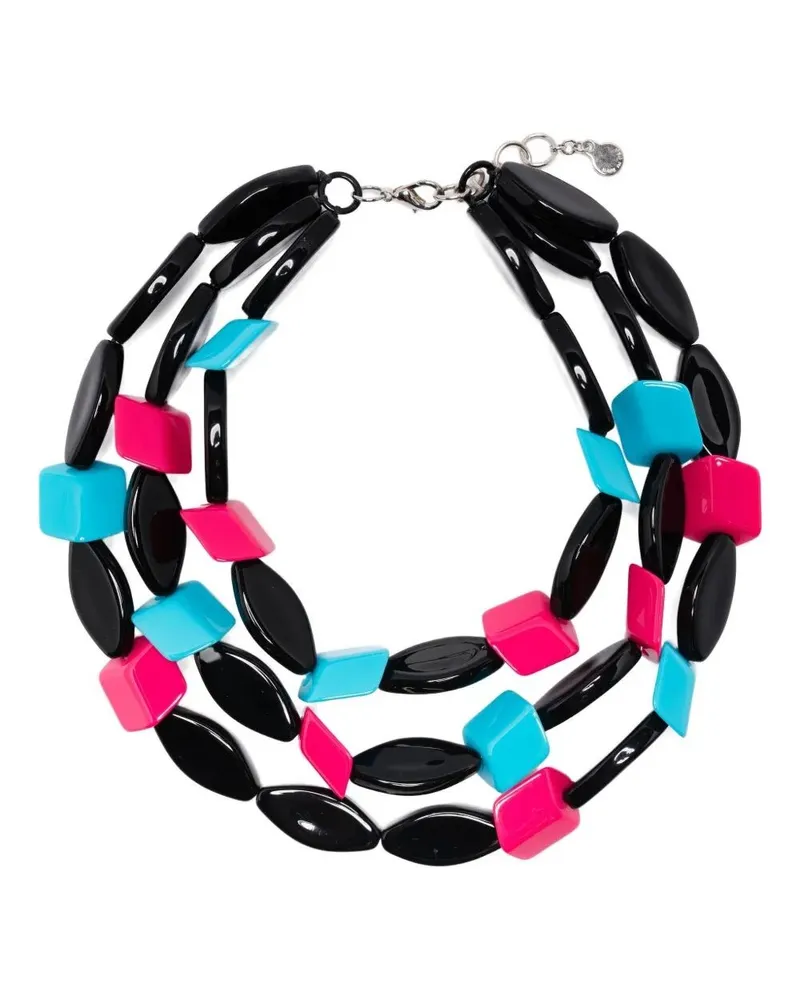 Emporio Armani Three Strand Necklace Black