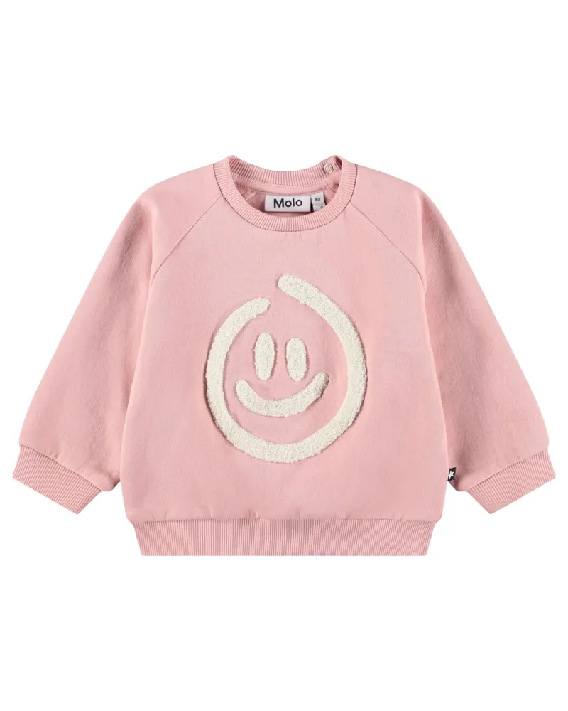 Molo Sweatshirt Smiley Face "Disc Pink
