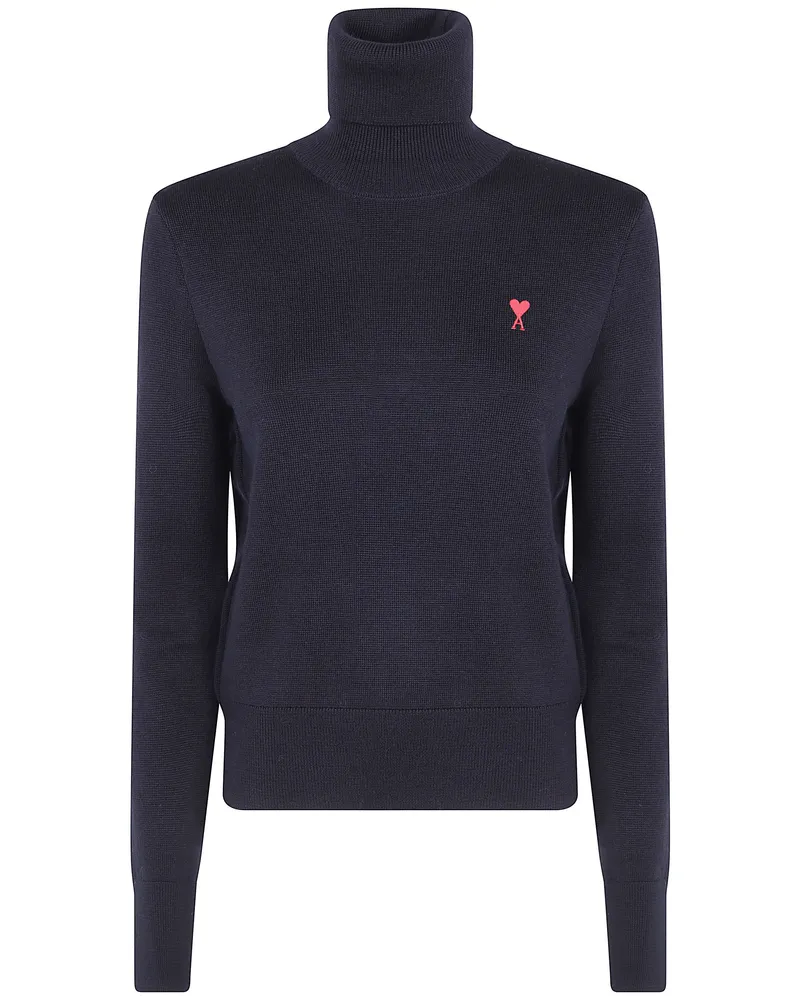 AMI Paris Sweater Turtleneck "Quota Ami De Coeur Black