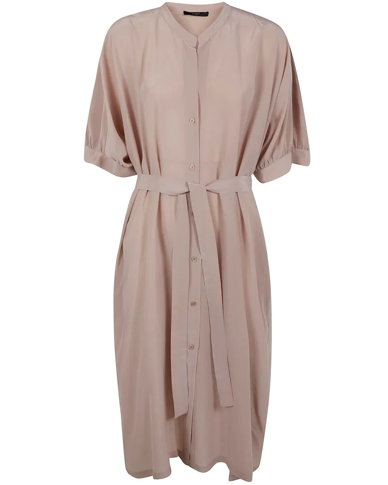 Seventy Mixed Silk Sand Wash Dress Pink