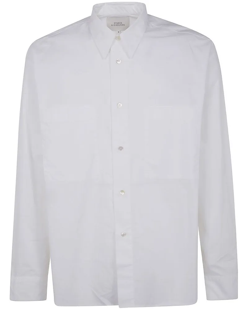 Studio Nicholson Pocket Detail Shirt By Studio Nicholson White