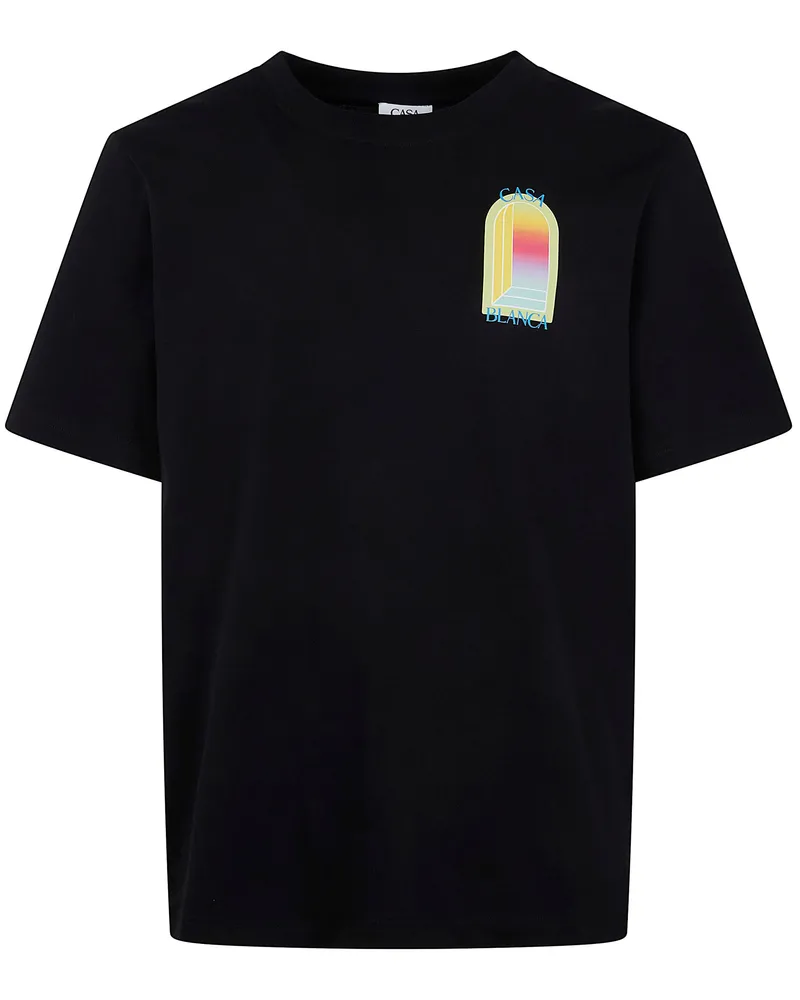 Casablanca Paris L`Arche Print" Classic T-Shirt Black