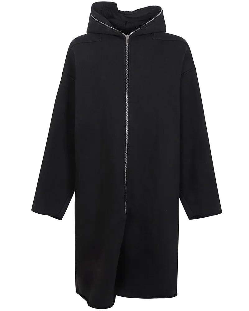 DRKSHDW by Rick Owens Coat Fleece "Gimp Wide Mac Black