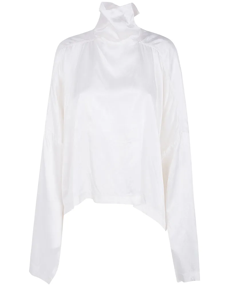 Rick Owens Jumbo Tabard Cropped" Top White
