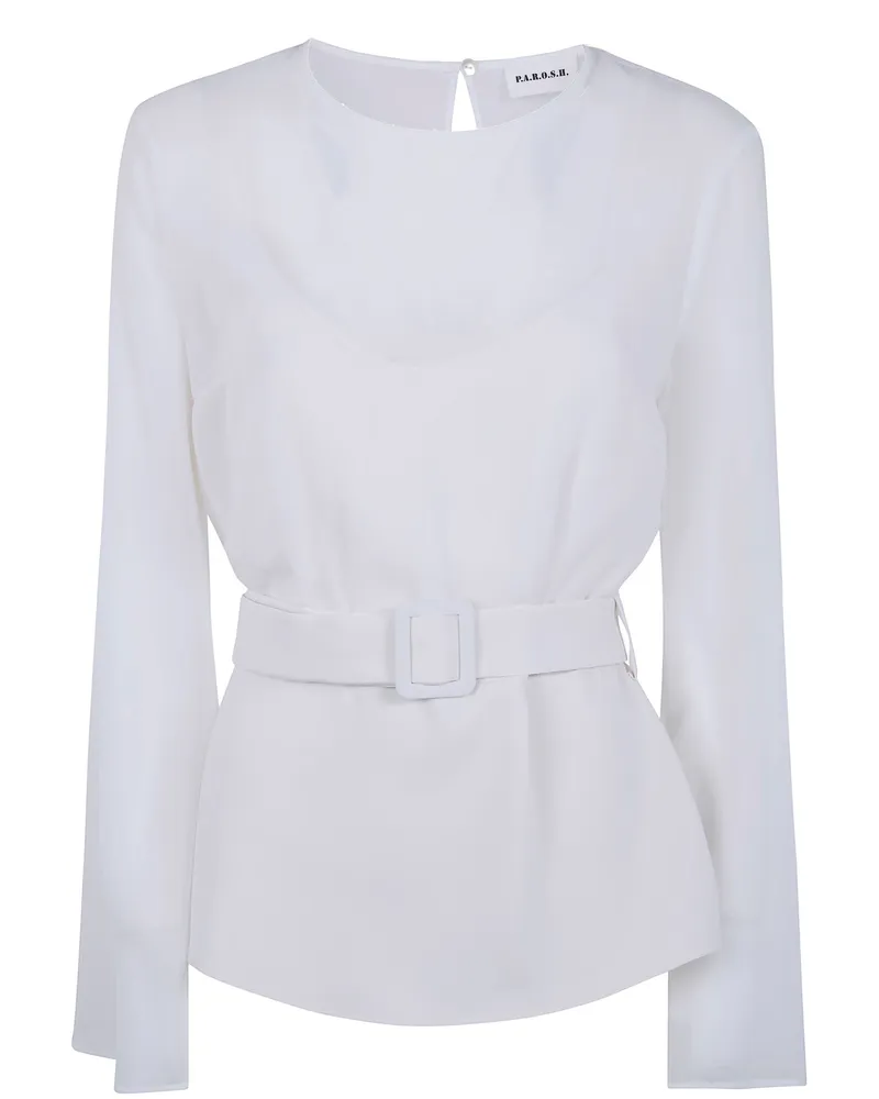 P.A.R.O.S.H. P. A.R. O H. "Panty26" Cady Shirt White