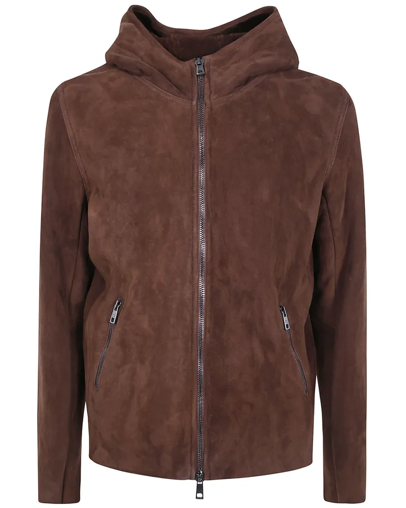 Giorgio Brato Coat Hooded Shearling "Gu27f.26018.Mevl Havana Brown