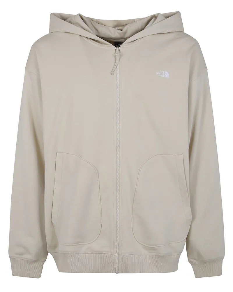 The North Face Unisex Essential" Oversize Full Zip Hoodie Beige
